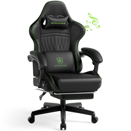 GTPLAYER Gaming Chair with Speakers & Footrest