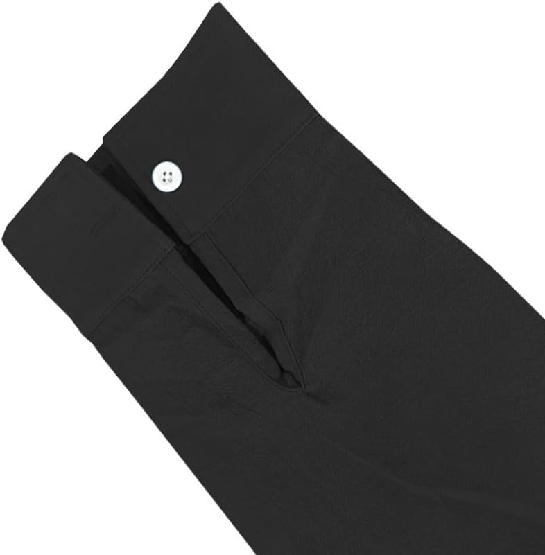 Men's Linen Blend Shirt - Long Sleeve Solid Color Button Down Henley Casual Shirt for Vacation Business - Image 5