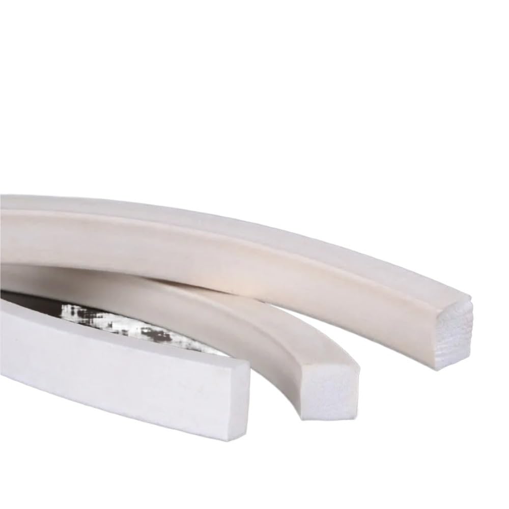 2-10M White Silicone Foam Sponge Seal Strip, Rectangle Foaming Sealing Tape 4mm-15mm for Door Window Hardware Weather Stripping(10x20mm 2meters)