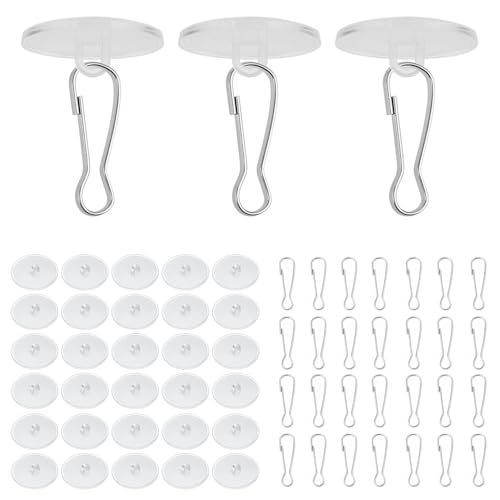 VVHFXD 32 ganchos transparentes para techo autoadhesivos, ganchos adhesivos sin taladrar, ganchos de pared, ganchos autoadhesivos, ganchos adhesivos para techo para cocina, dormitorio, baño, fiesta,