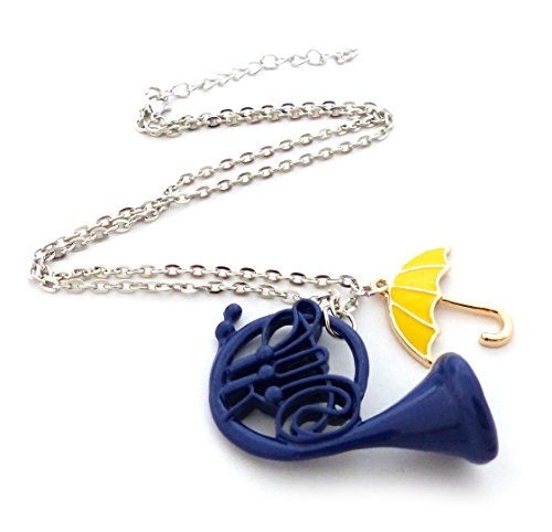 2 Portachiavi Corno Francese Smaltato - Blu, Stile How I Met Your Mother, Idea Regalo - Foto 4