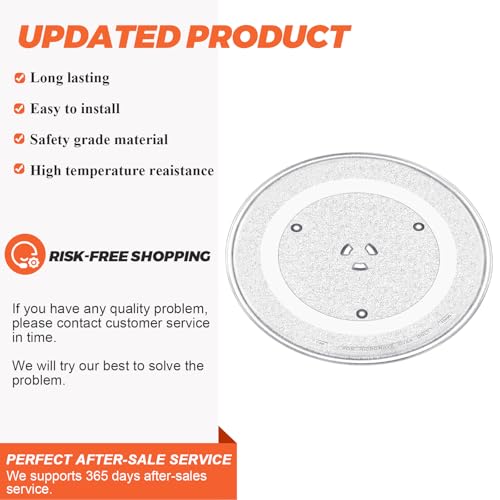 14 1/8" Microwave Turntable Glass Tray by Beaquicy - 14 1/8 INCH Microwave Plate Replacement for GE Microwave - Replaces DE74-20002B WB49X10063 DE74-20002A DE74-20002D WB39X10038 WB49X10096