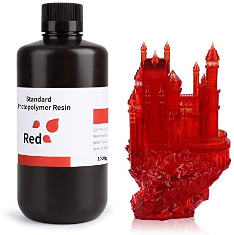 ELEGOO Standard LCD UV-Curing Photopolymer 405nm Rapid Resin for LCD 3D Printers 1000g Resin Grey