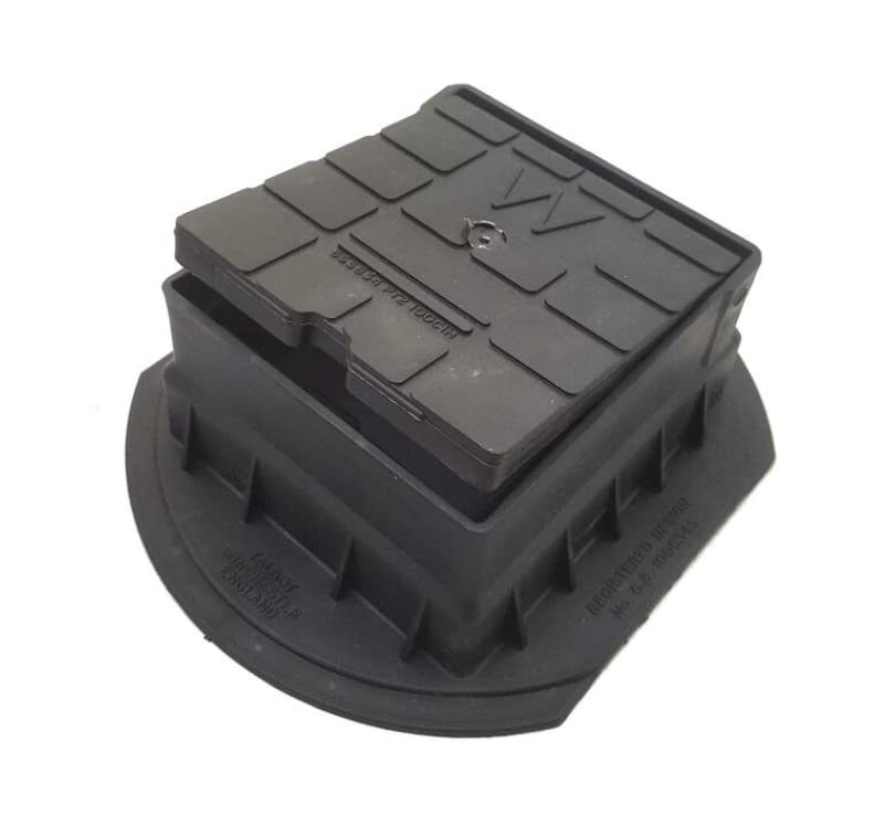 Stopcock Water Meter Box with Hinged Lid 5.5" x 5" Made in Britain