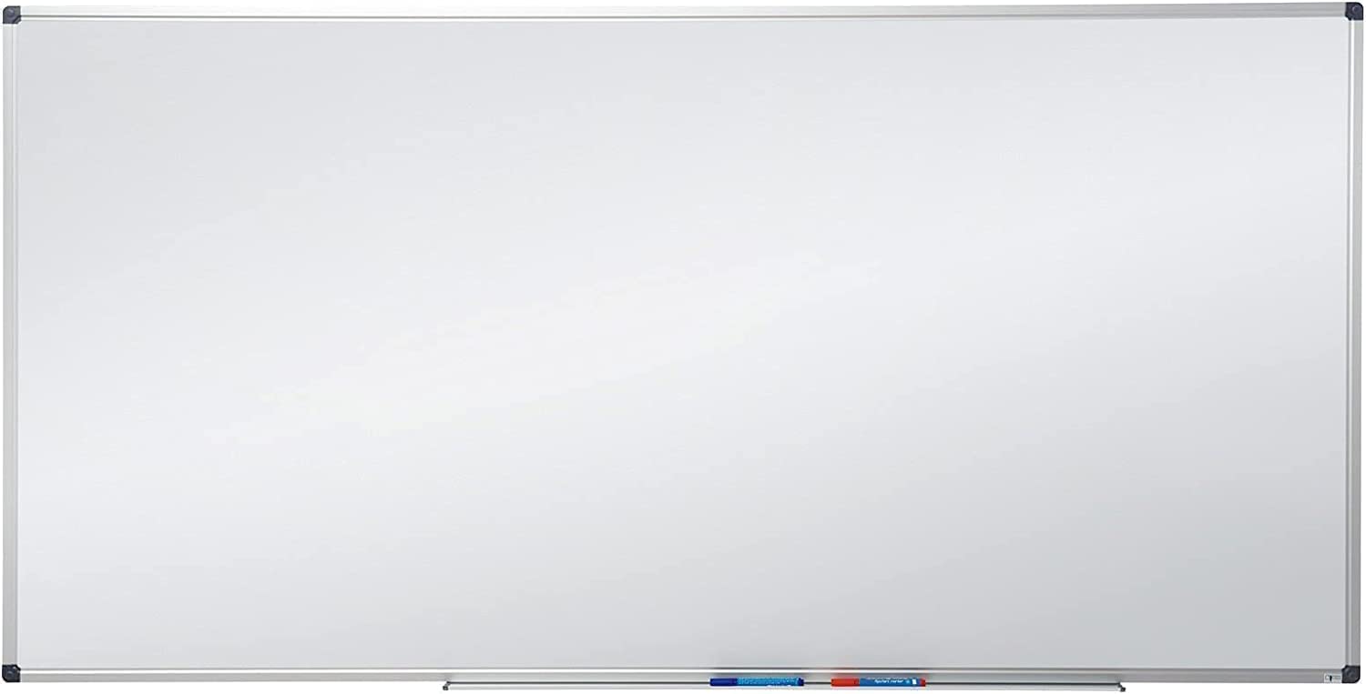 Floordirekt Whiteboard mit Ablageschale | Office Marshal Profi | Lackiert | Beschreibbar & magnethaftend | Trocken abwischbar (100 x 150 cm)