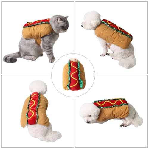 Disfraz para perro Kisangel Hot Dog talla L naranja miniatura 5
