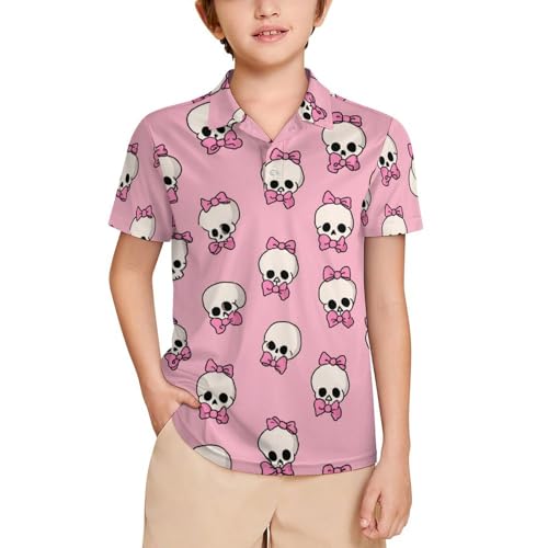 Boys' Classic Polo Shirts Short Sleeve Moisture-Wicking Golf & Tennis Shirts for Youth Teens Music Dalmatian Dog