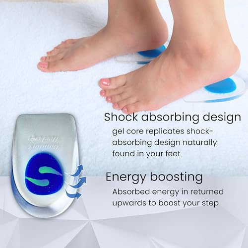 Image of Wonder Care 1 Pair Gel Heel Cushion For Heel Pain Relief Women And Men | Silicone Heel Pad | Plantar Fascitis Inserts Heel Spur Pads| Achillies Heel Support| Cushion Heel Inserts | Large