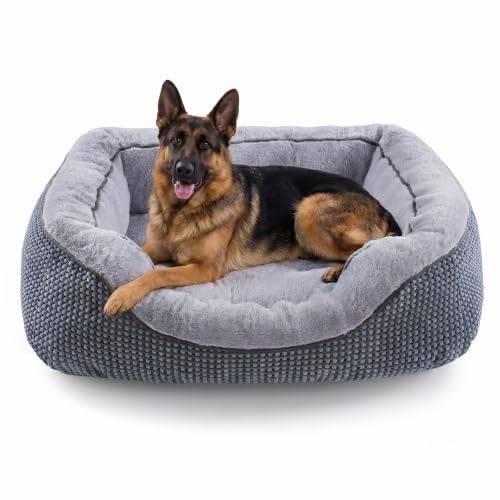 Image of INVENHO XL Dog Beds Large Sized Dog, Washable Orthopedic Warming Soft Sleeping Durable with Anti-Slip Bottom
