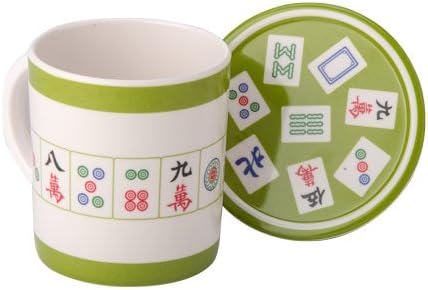 Taza y posavasos Mah Jongg