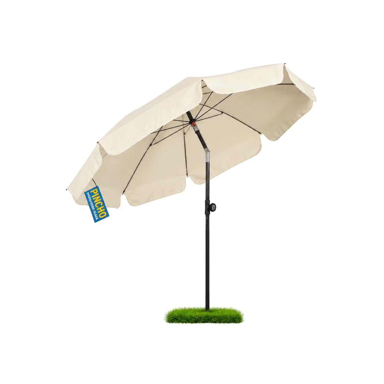 Pincho Sombrilla Terraza Exterior Reclinable 200 cm Beige con Bolsa de Transporte, Sombrillas Jardin Grandes, Parasol Terraza Exterior, Estructura Estable para Jardin, Patio y Balcón, Uso Exterior