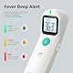 Stirnthermometer Kontaktlos, Fieberthermometer für Baby und Erwachsene schnell und präzis mit Fieberalarm, farbcodierte Temperaturanzeige, weiß