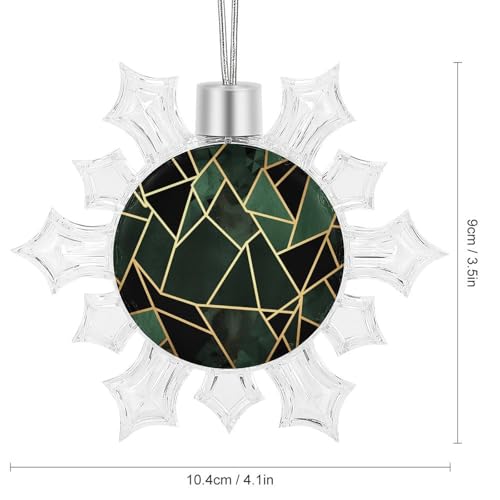 Pendentif flocon de neige incassable et léger pour sapin de Noël - 3