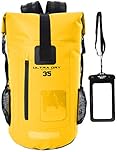 Premium 35L Waterproof Dry Bag Backpack, Sack with Phone Dry Bag, Perfect for Boating/Kayaking/Hiking/Canoeing/Fishing/Rafting/Swimming/Camping/Snowboarding (Yellow, 35 L)