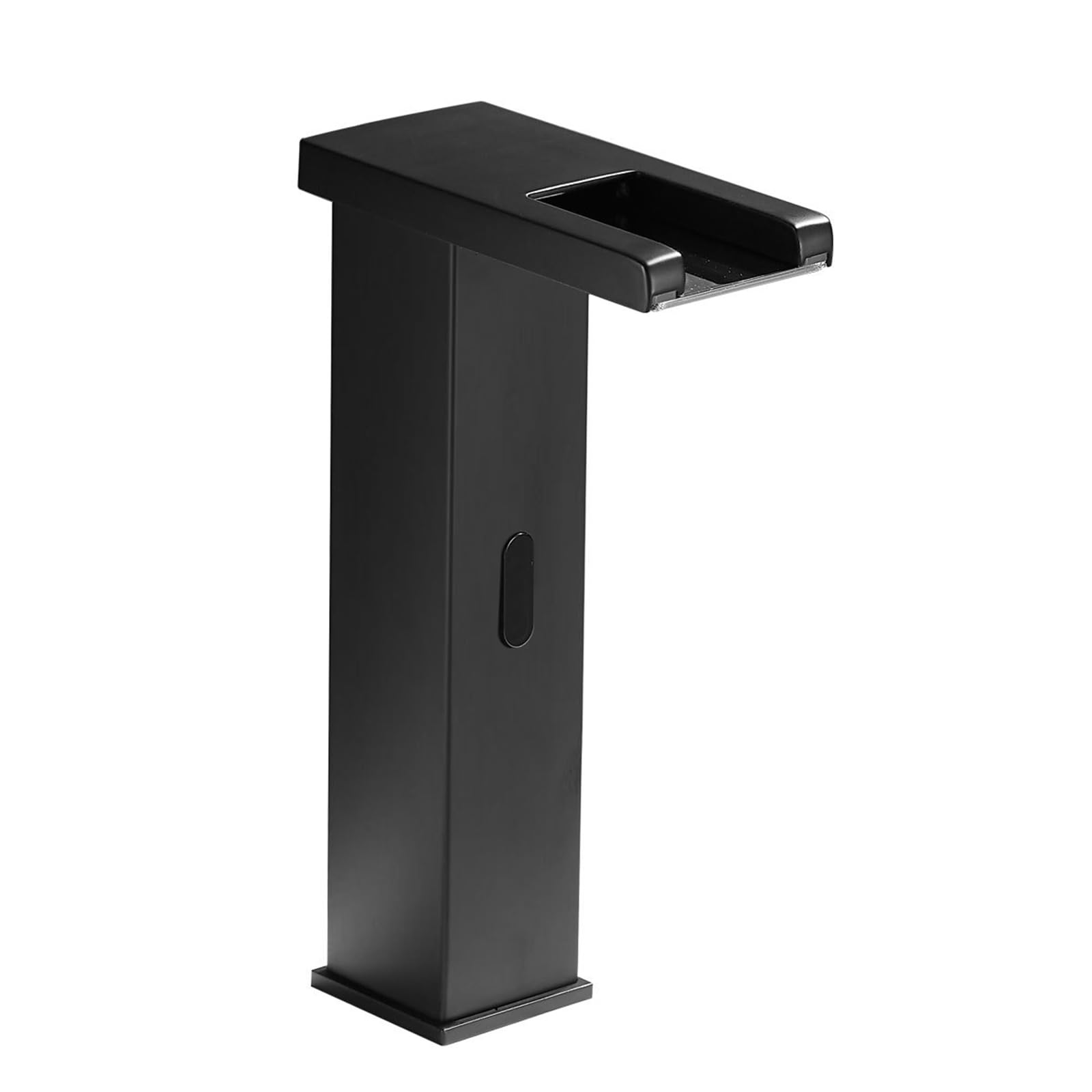 ZYCHSJXA Touchless Bathroom Sink Faucets Waterfall Mixer Tap for Basin Black Hot and Cold Water Sensor Faucet Tall