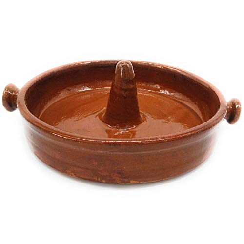 Asador de pollos de barro refractario 35x12 cm