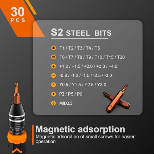 Jorest 38-Piece Precision Screwdriver Set: Ideal Christmas Gift for Men - Repair Tools for MacBook, Laptop, iPhone, PS4, PS5, Xbox, Switch, Glasses, and Watches