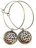 Boucles d'oreilles créoles Léopard Panthère félin