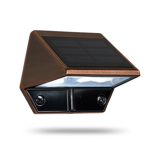 Classy Caps Solar Deck & Wall Lights, Model SL177, Electroplated Copper - High Performance, Energy...