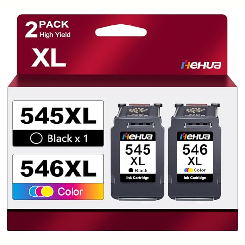 PG -545 CL-546 PG-545XL CL-546XL Cartouches d'imprimante Compatibles pour Canon 545 Noir 546 XL pour Canon Pixma TS3350 TS3150 TR4551 MX495 TR4550 MG2550s MG2555s TS3151 MG3050 MG2950 (Noir, Couleur)