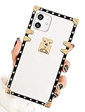 BANAILOA Square iPhone 11 case Cute,Luxury PU Leather Case Plating Protective Case for Women...