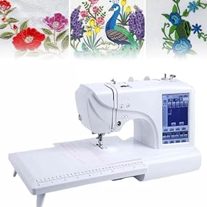 Automatische naaimachine Elektrisch borduren, met LCD-aanraakscherm borduurgebied, 210 ingebouwde letters en 30 patroonranden Mini draagbare naaimachines voor beginners