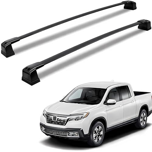 GoAceFit low-wind aluminum cross bars for Honda Ridgeline factory mounting points
