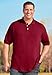 KingSize Men's Big & Tall Shrink-Less Classic Cotton Polo Shirt - 3XL, Black