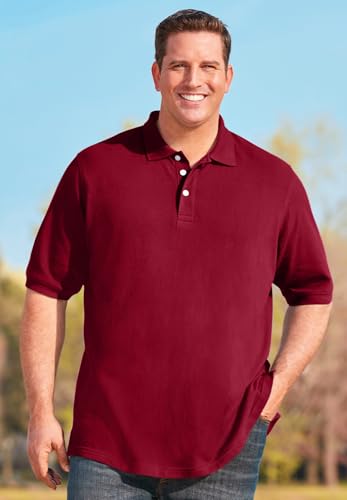 KingSize Men's Big & Tall Shrink-Less Classic Cotton Polo Shirt4