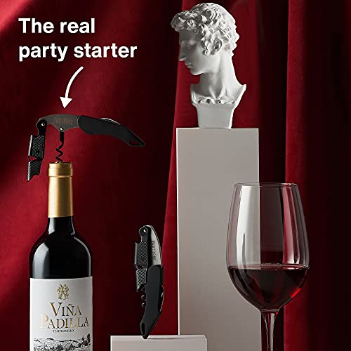 Vintorio Professional Waiters Corkscrew - Wine Key With Ergonomic Rubber Grip, Beer Bottle Opener And Foil Cutter (1 Pack) #TOP5