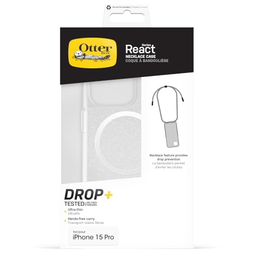 Coque avec MagSafe pour iPhone 15 Pro Otterbox React ultra fine antichoc