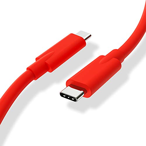 Image of USB C to USB C 3.1 Gen 2 Cable with 100W PD,10Gbps Data Transfer 5A Fast Charging Type C to C Cord Compatible with Smartphone, Tablet, Laptop - Red, 3.3Ft