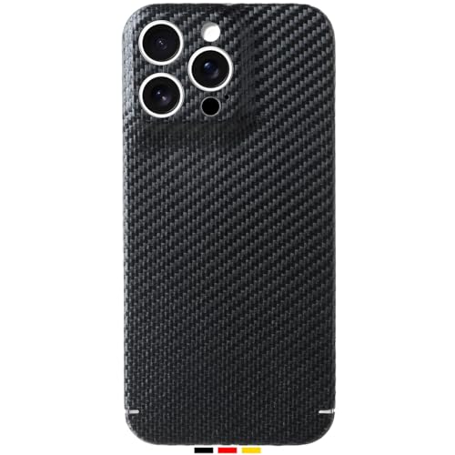 FILONO Carbon Hülle iPhone 15 Pro Max Ultra dünn | Made in Germany | mit Kamera-Schutz kompatibel mit MagSafe | Carbon Case