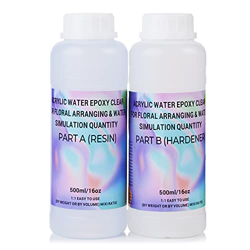 Enova Home Floral Craft Water And Craft Simulated Water Floral Cast Epoxy Resin A/B Creates Clear Water Simulation For Flower Arrangements (32Oz) #TOP15