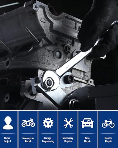 Image of WORKPRO 3 /4 inch Ratcheting Combination Wrench, Mirror Polish Chrome Plating
