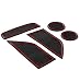 CupHolderHero for Ford Mustang 2015-2020 Custom Liner Accessories - Premium Cup Holder, Console, and Door Pocket Inserts 5-pc Set (Red Trim)