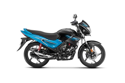 Image of Hero Glamour 125 (Disc) Bike Techno Blue Matt Black Booking for Ex-Showroom Price
