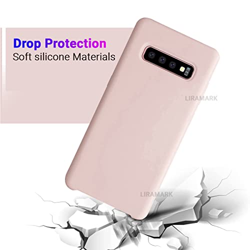 Image of LIRAMARK Liquid Silicone Soft Back Cover Case for Samsung Galaxy S10 Plus / S10+ (Pink)