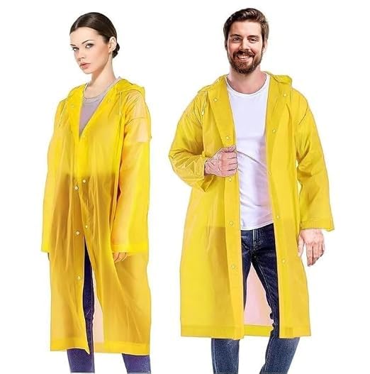 The Trendzo EVA Poncho Raincoat for Men & Women | Lightweight Waterproof Hooded Raincoat with Adjustable Drawstring & Button Closure | Full Length Poncho For Bike Riding, Travel & Hiking - Pack of 1-picture-36