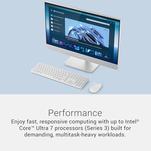 Image of Dell 27 All-in-One Desktop Computer Touchscreen 2026, Intel Ultra 7 355(8-Cores), 64GB DDR5, 2TB SSD, 27-inch FHD WVA Display, Pen Support, Win 11 Pro, Wi-Fi 7, BT 6, Copilot+ PC, KB and Mouse