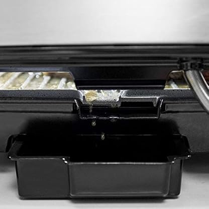 Cecotec Rock'n Grill Pro - Parrilla Eléctrica, Revestimiento de Piedra Rockstone, Placas Extraíbles y Reversibles, Apertura de 180ª, Superficie Amplia 34 x 23 cm, 2000 W, Acero Inoxidable – Bild 7
