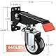 SPACEKEEPER Werkbank Caster Kit 300KG mit multi-mounting Optionen, Möbelrollen Schwerlastrollen Transportrollen für Werkbänke, Maschinen und Tische, 4 Stück
