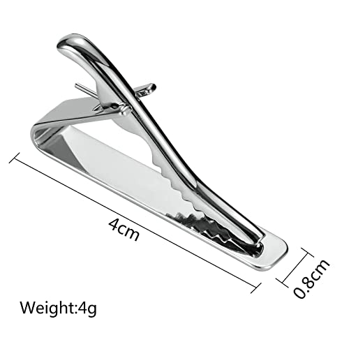 Pisacorbatas de acero inoxidable plateado con acabado premium para trajes de hombre elegantes 2