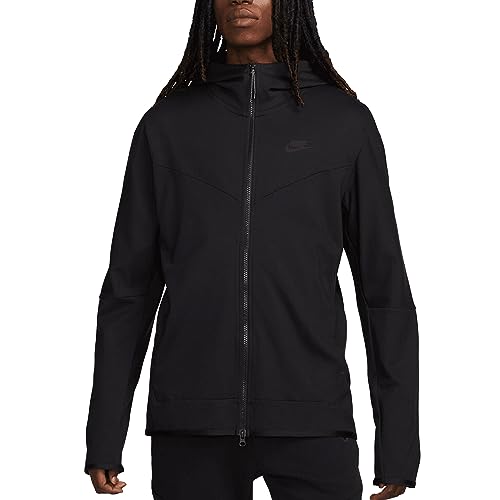 Nike Sportswear Tech Fleece Lightweight Men's Full-Zip Hoodie Sweatshirt (US, Alpha, X-Large, Regular, Regular, Black)