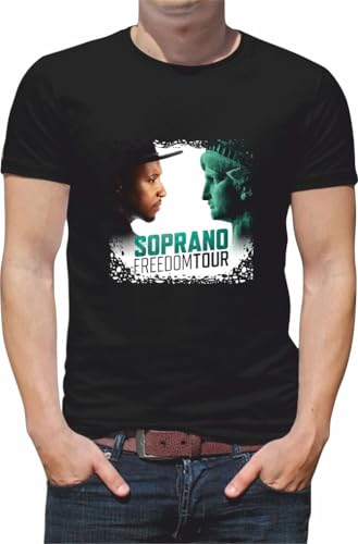 Générique T Shirt personnalisé Chanteur Soprano Freedom Tour Concert N089 (Noir, XS)
