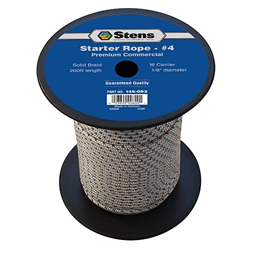 Stens 146-092 200' Solid Braid Starter Rope, #4 Solid Braid, ea, 1