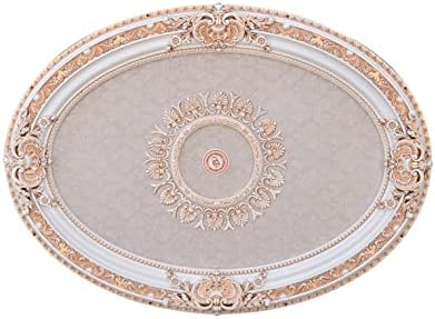 AFD Home French Blanco Oval Chandelier Ceiling Medallion or Fan Medallion, 43 Inches