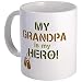Armed Forces Grandpa kubek 325 ml kubek do kawy - nadaje się do kuchenki mikrofalowej i zmywarki - pies tag bohater dziadek, biały