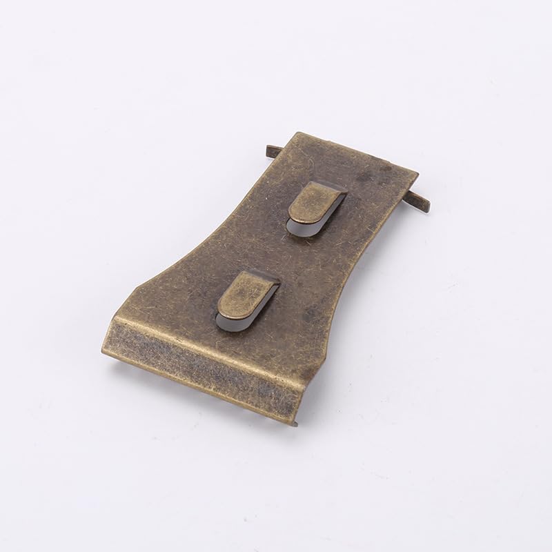 8Pcs Brick Clips, Brick Clips for Hanging Outdoors Brick Hooks Suitable for 2-1/4 Inches to 2-3/8 Inches High Bricks Metal Brick Hook Spring Steel Clip Picket Lamp Picture Hanger Fastener (Brass)