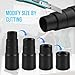 STNRST-IN 3 Pcs Vacuum Cleaner Adapter, Universal Vacuum Hose Adapter Hose Reducer Power Tool Dust Extraction ToolSander for Random Orbital Sander, Jigsaw, Circular Saw Reducer